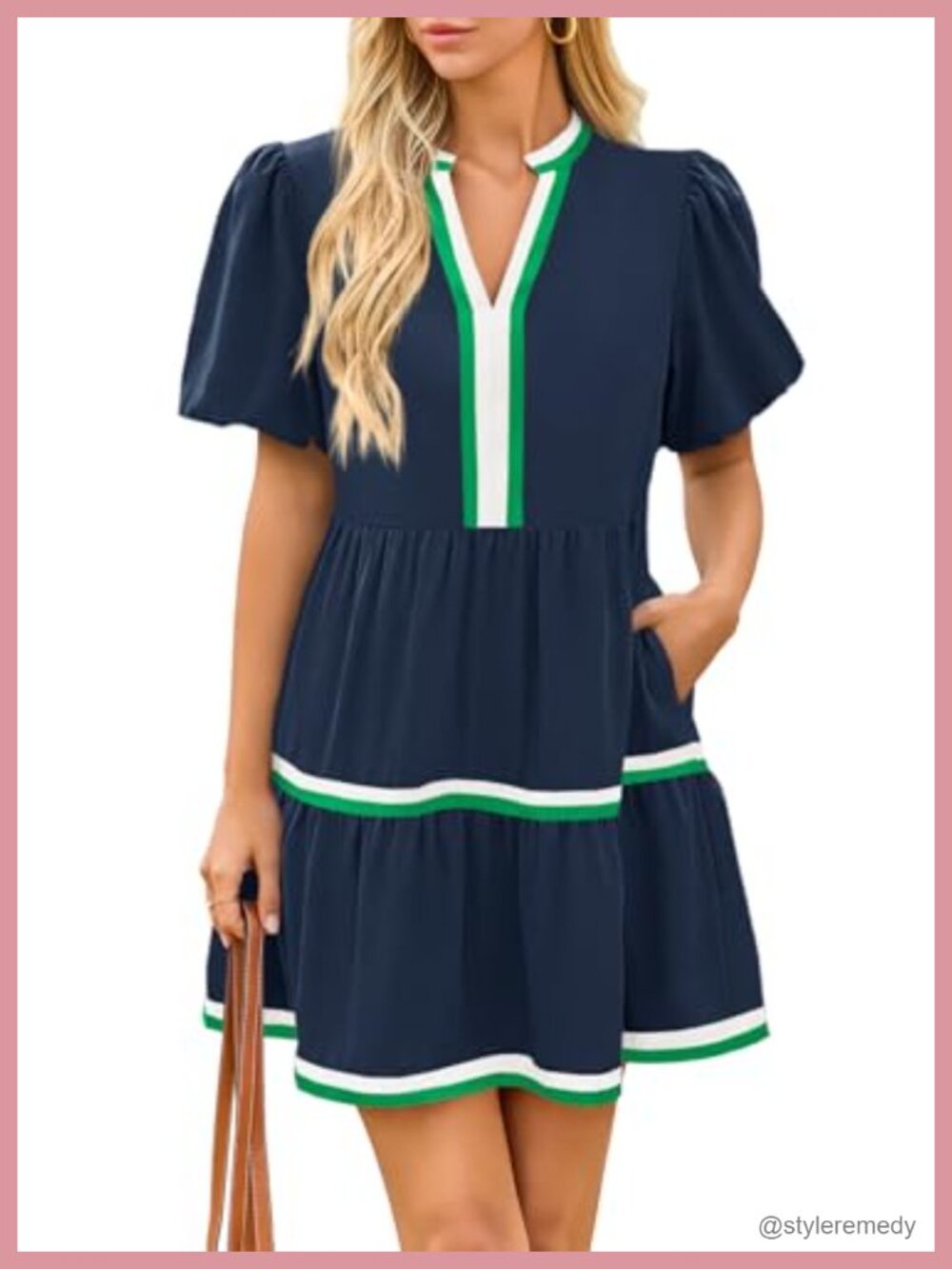 Womens Puff Sleeve V Neck Floral Mini Babydoll Dress Boho Beach
